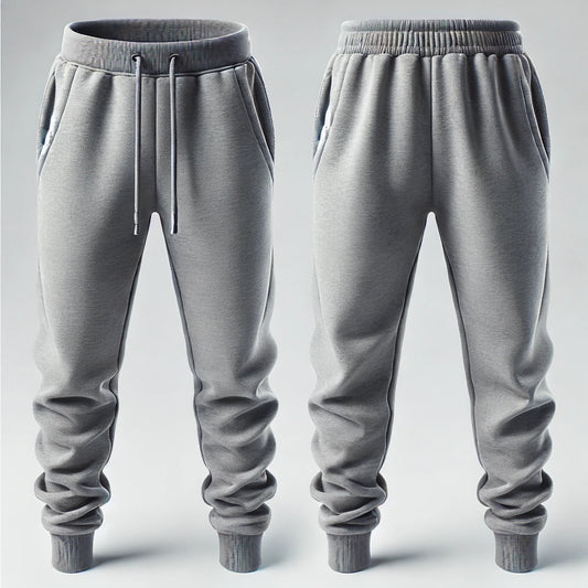 Unisex Black Hoodie & Gray Sweatpants Set