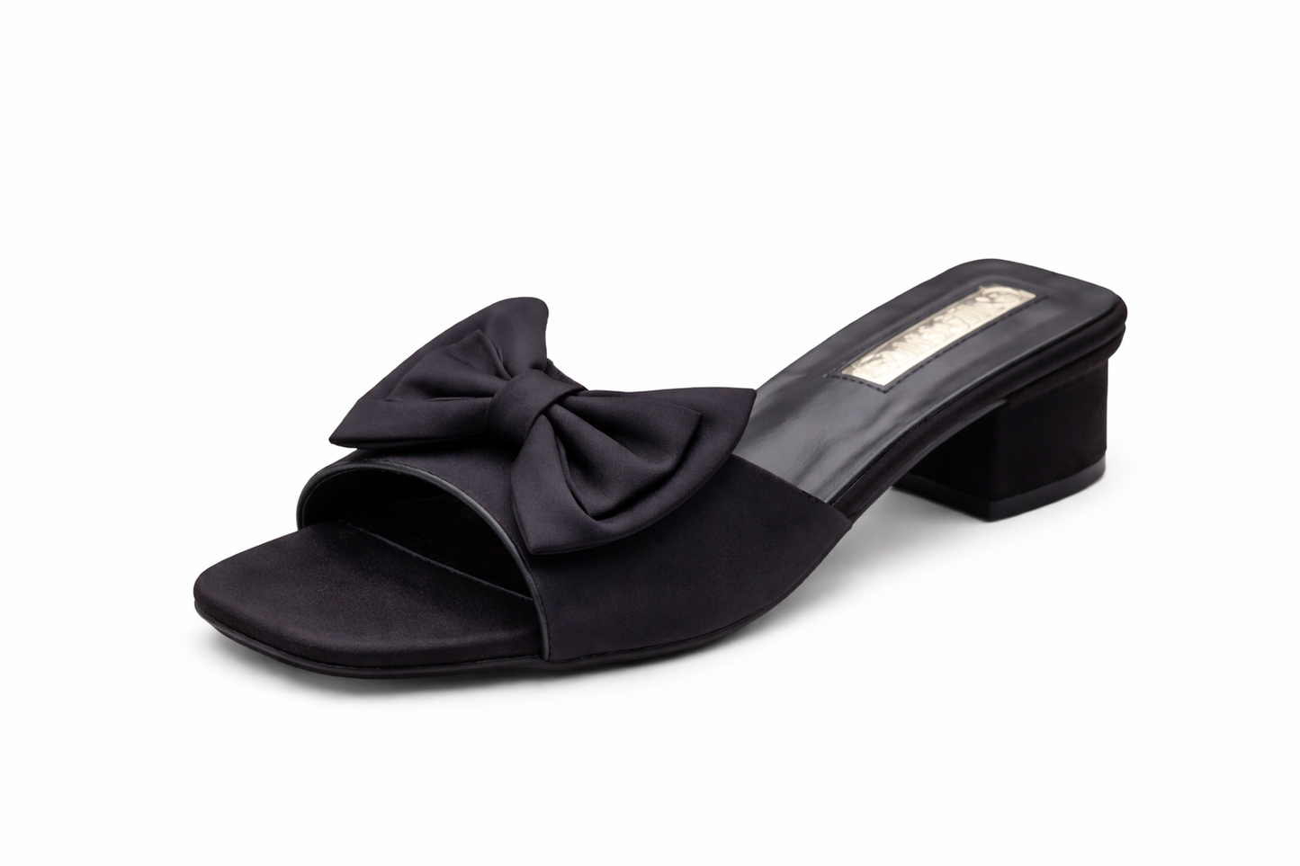 Ladies Bow Mule Heels