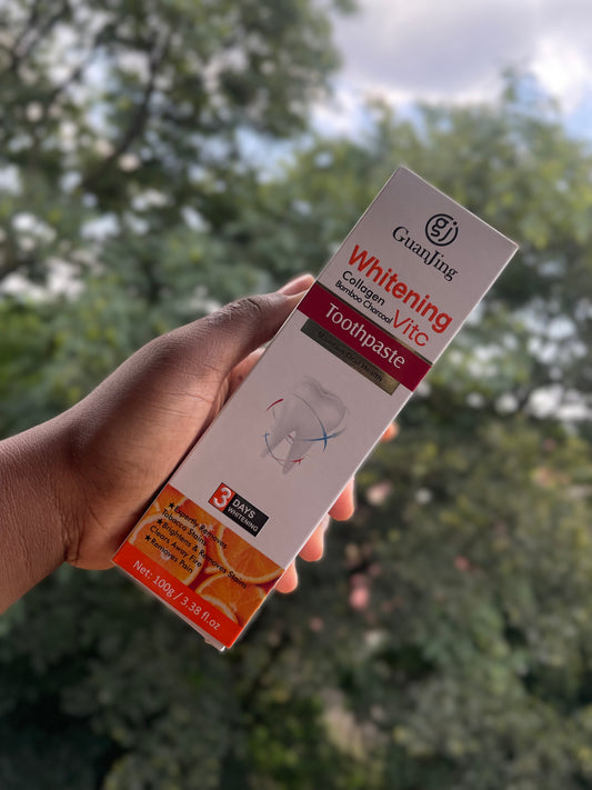 Whitening Collagen Bamboo charcoal Vit. C Toothpaste | 3 days whitening